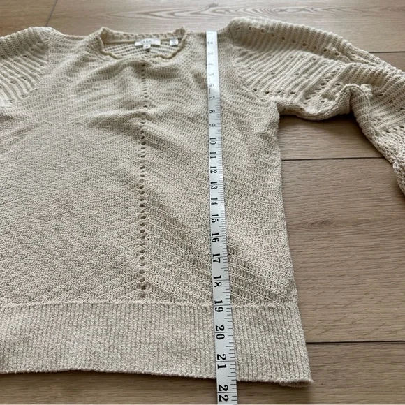 A.L.C. Juliana Top Medium Opal Cream Pointelle Knit - Picture 6 of 6